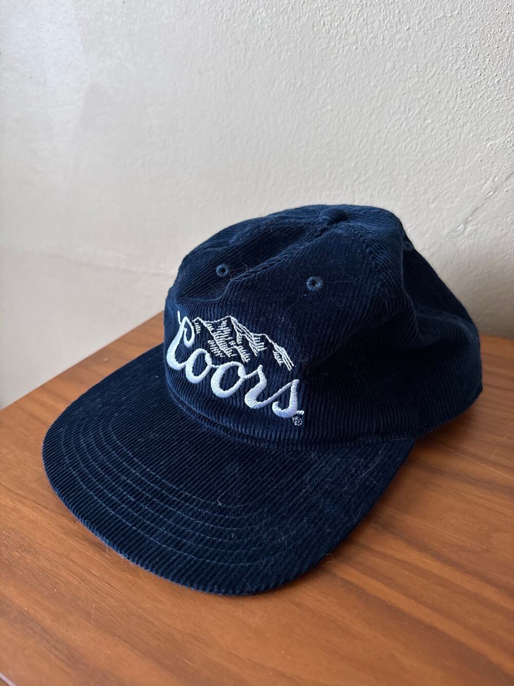 Coors Banquet Unisex Hat Corduroy Navy Baseball Hat Cap Mountains